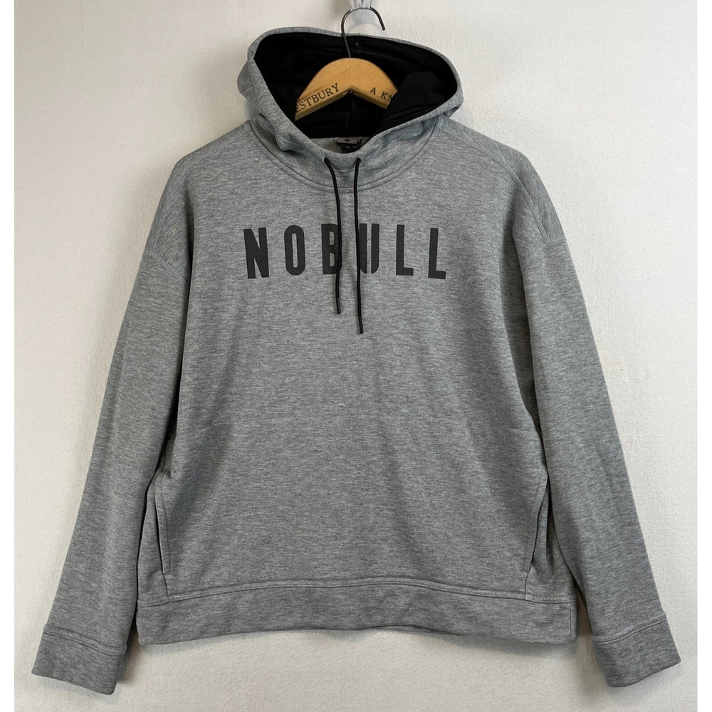 NOBULL Hoodie Womens Gray Performance Training Fitness Gym CrossFit Pullover‎ L